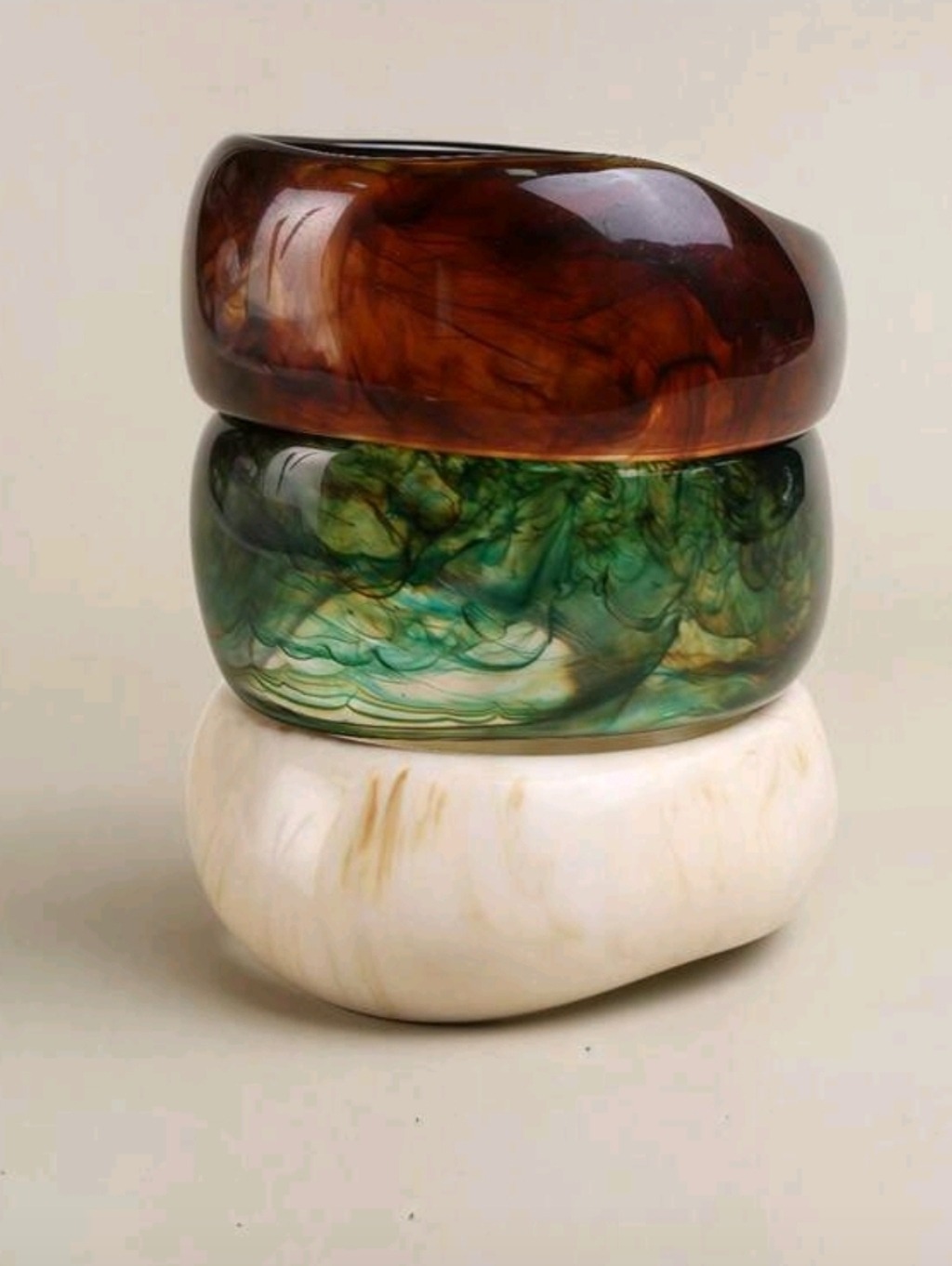 Set Of 3 Chunky Bracelets